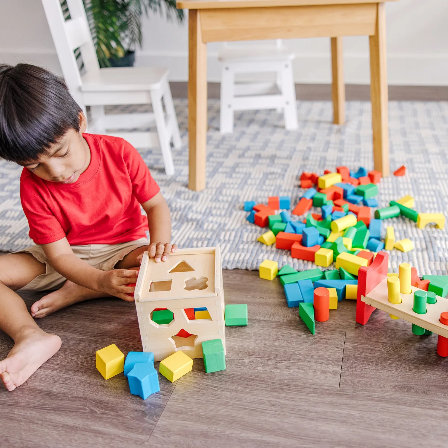 Melissa & Doug Stack Sort Pound houten speelgoedset 3-delig