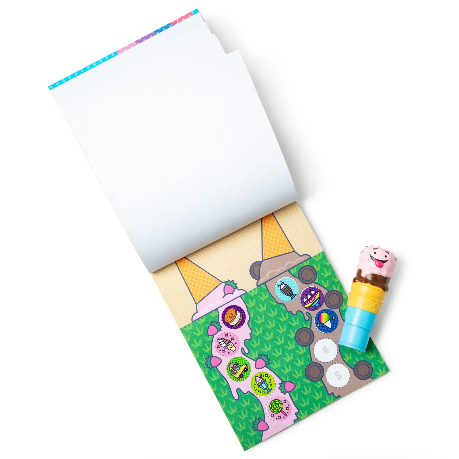 Melissa & Doug Sticker WOW Ice Cream stickerstempel + boek 300 stuks