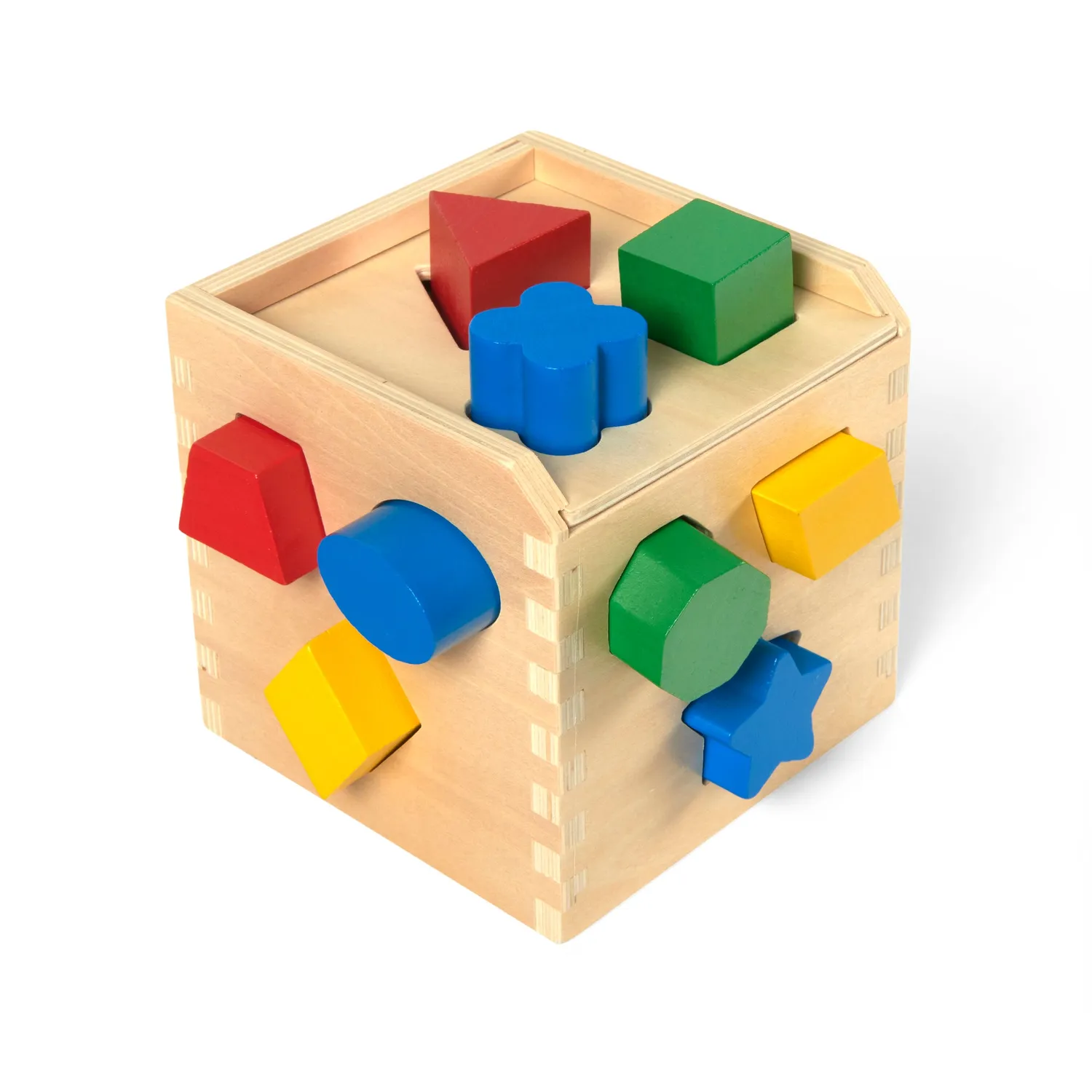 Melissa & Doug Shape-Sorting Cube vormenstoof houten