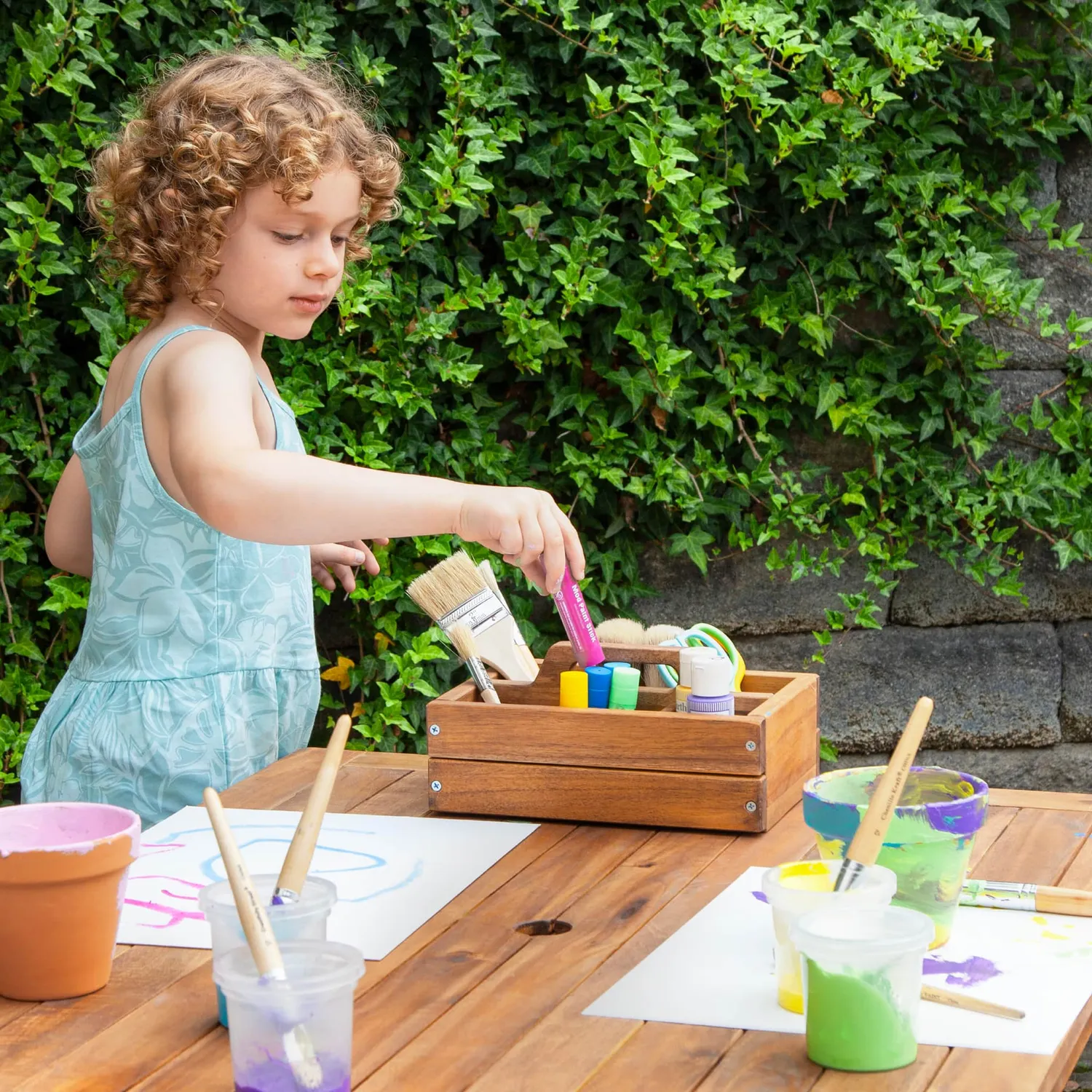 Guidecraft Martha Stewart Kids Outdoor knutseltafel set hout