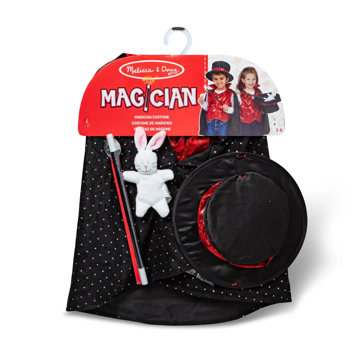 Melissa & Doug Magician verkleedset goochelaarcape met hoed