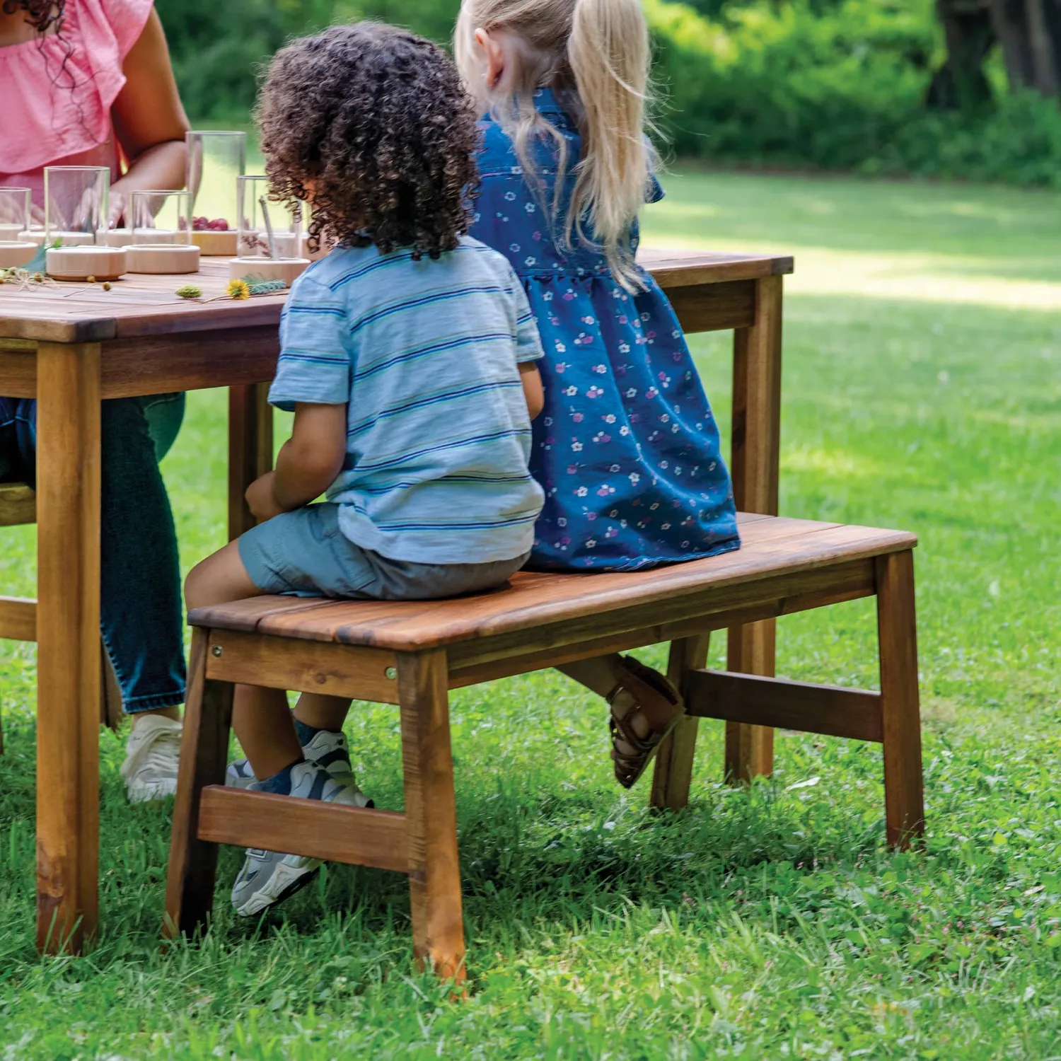 Guidecraft Acadia Outdoor Bench kinderbank 36 inch hout