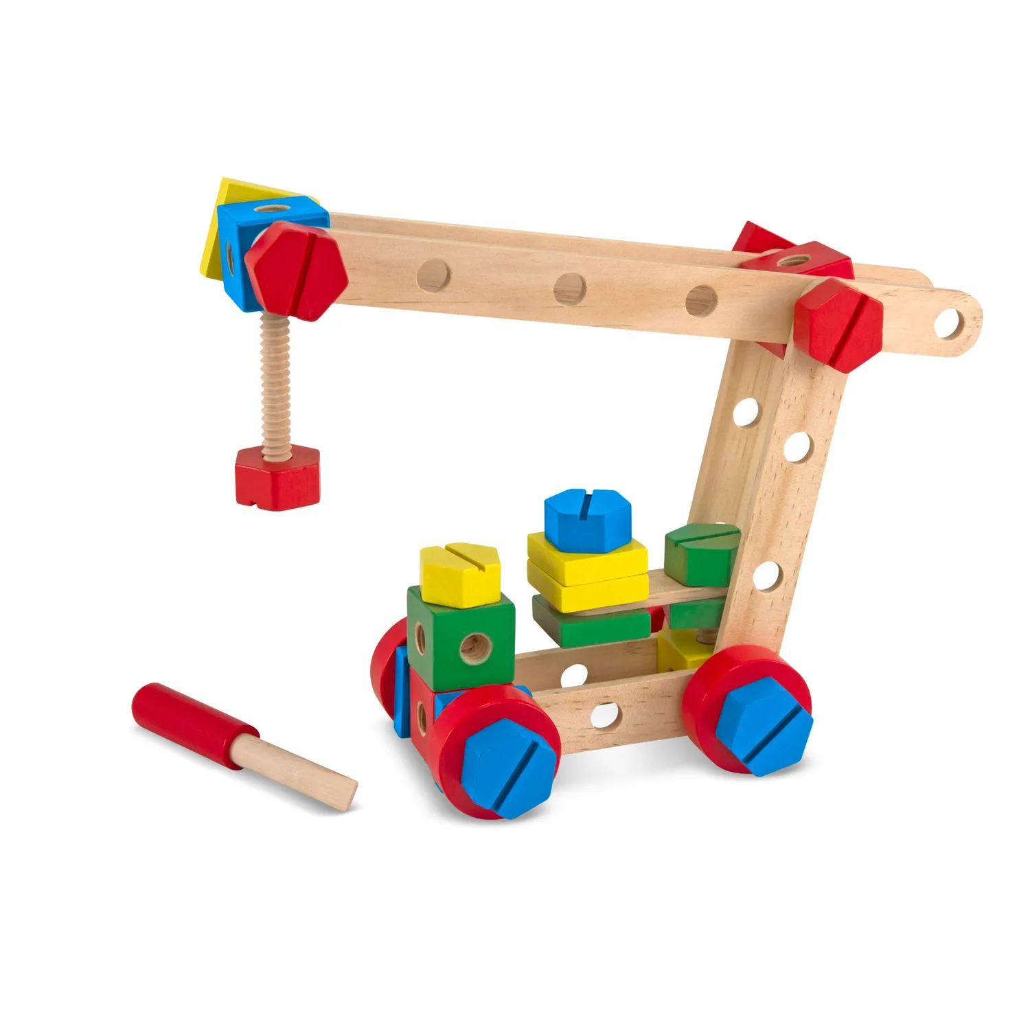 Melissa & Doug Construction Set in a Box bouwset 48-delig hout
