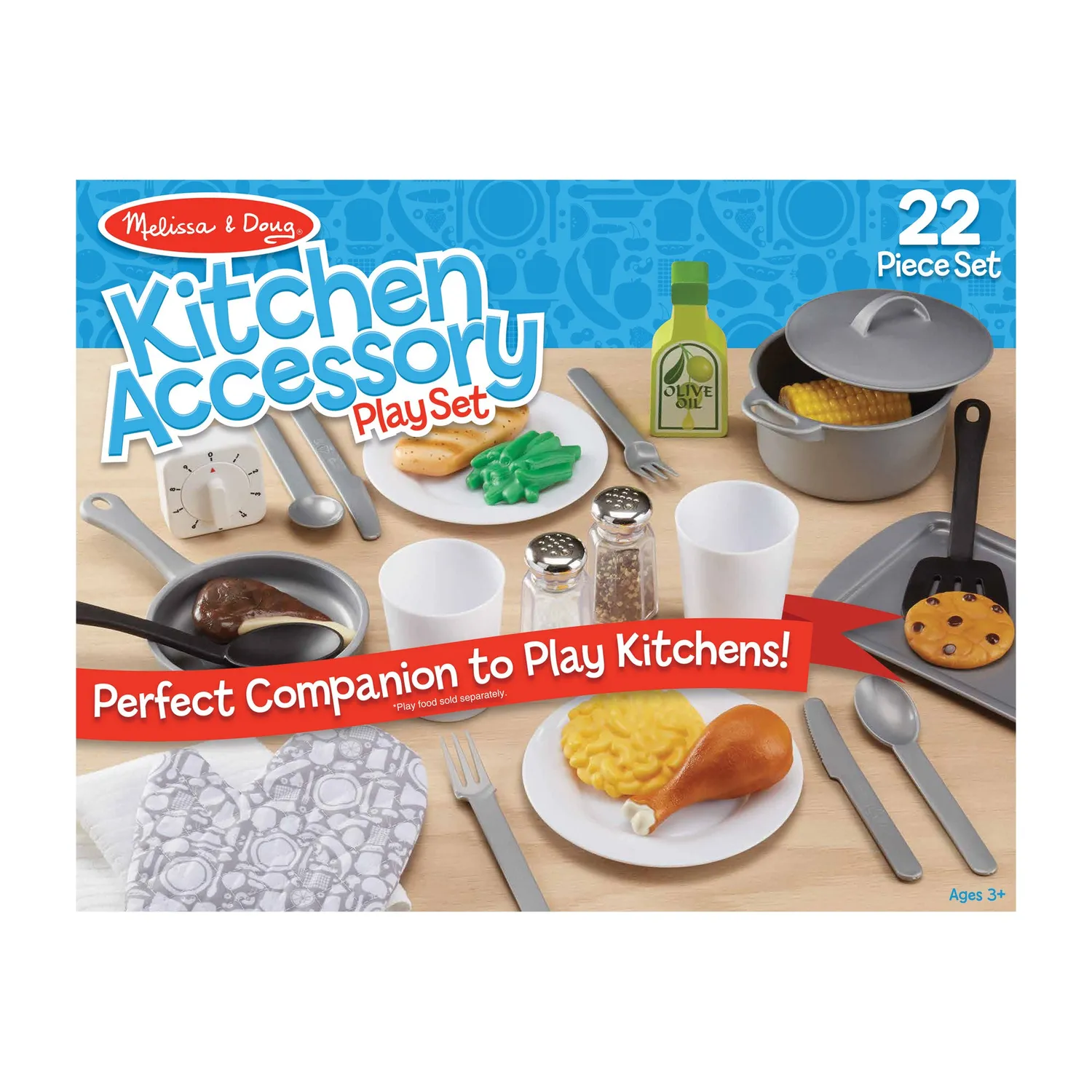 Melissa & Doug Kitchen Accessory speelgoed keukenset 22-delig