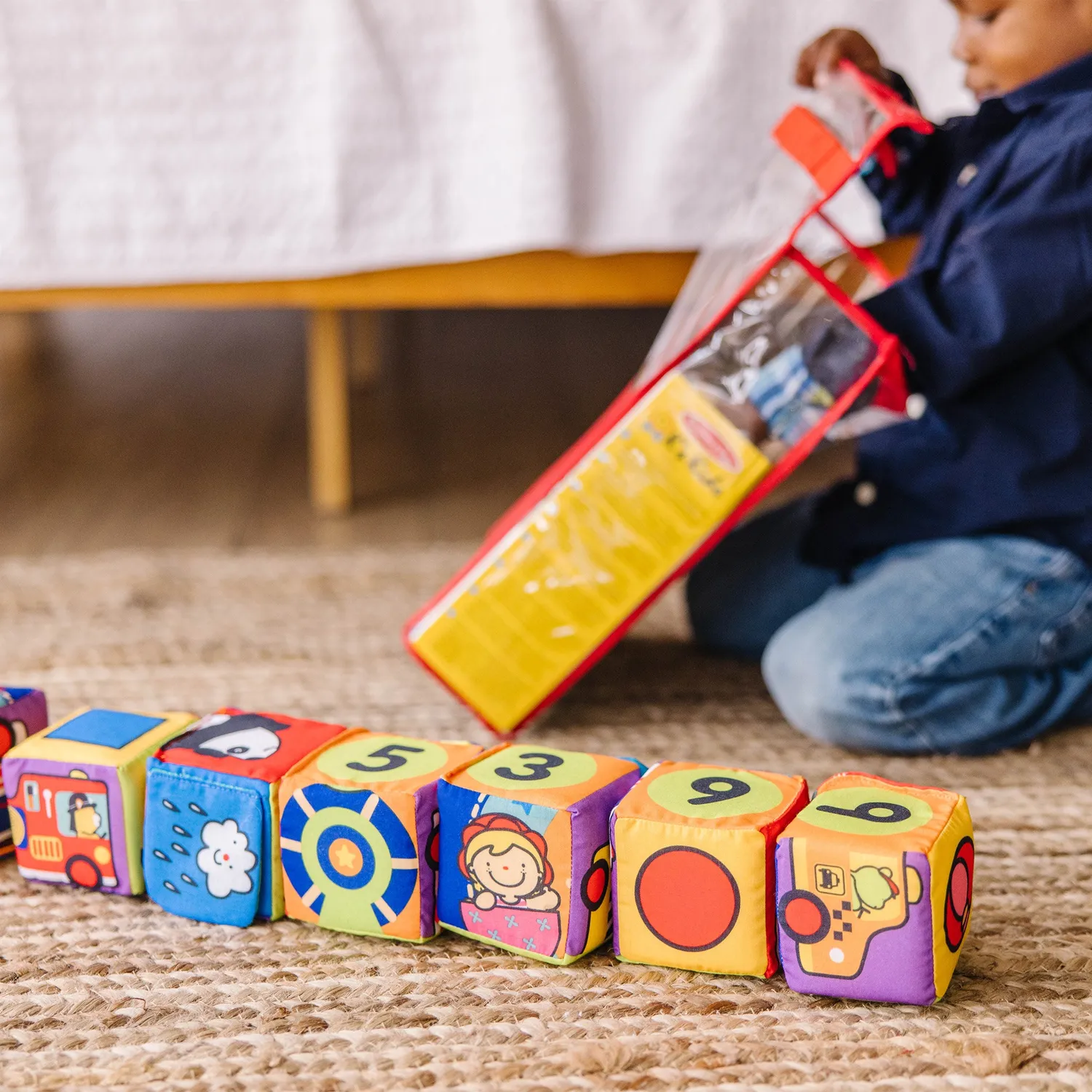 Melissa & Doug K's Kids Match and Build zachte blokken 14 stuks