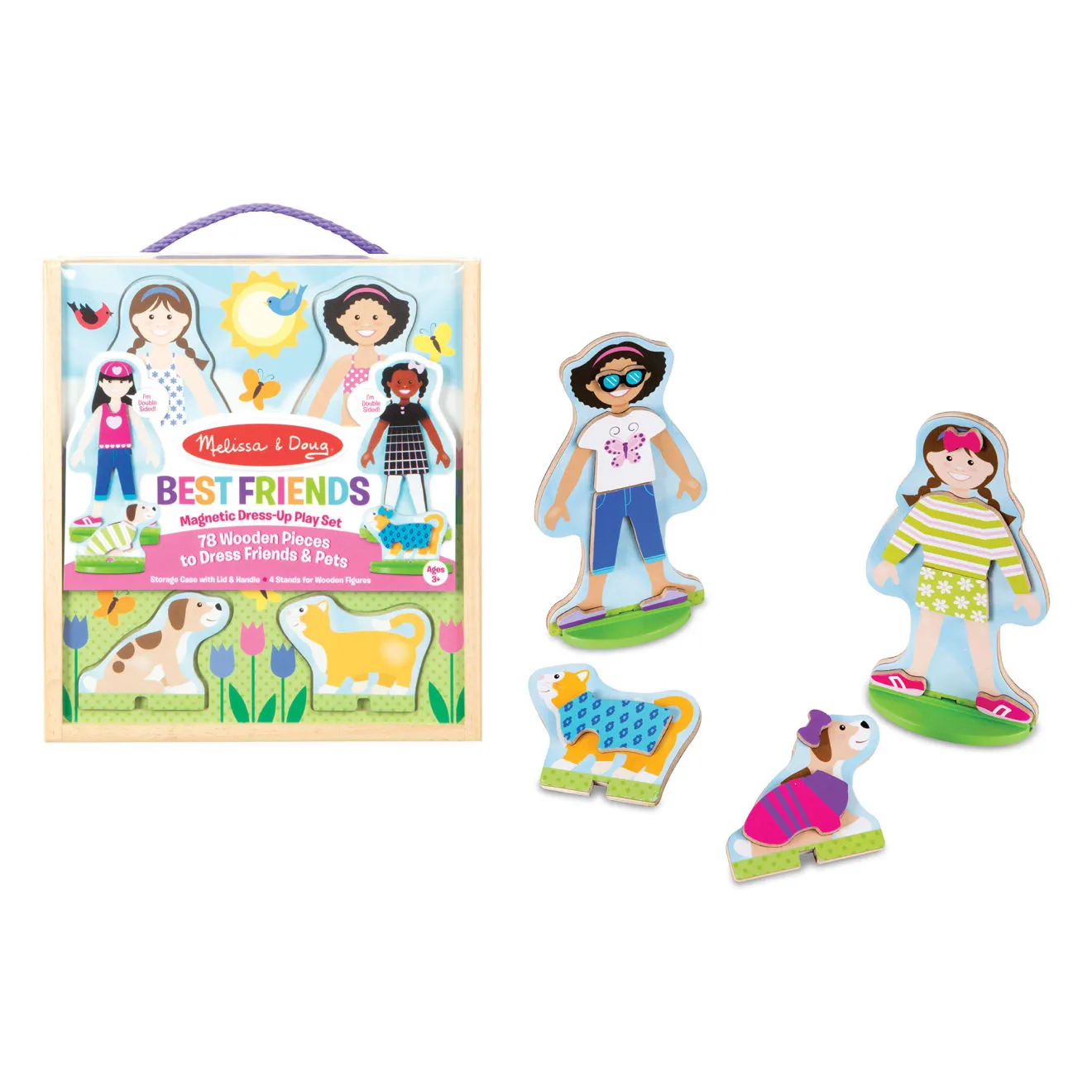 Melissa & Doug Best Friends magnetische aankleedpoppen 2 poppen hout