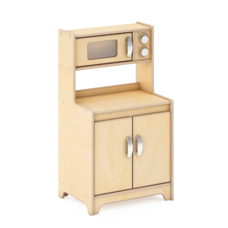 Guidecraft EdQ keuken magnetron kast naturel hout
