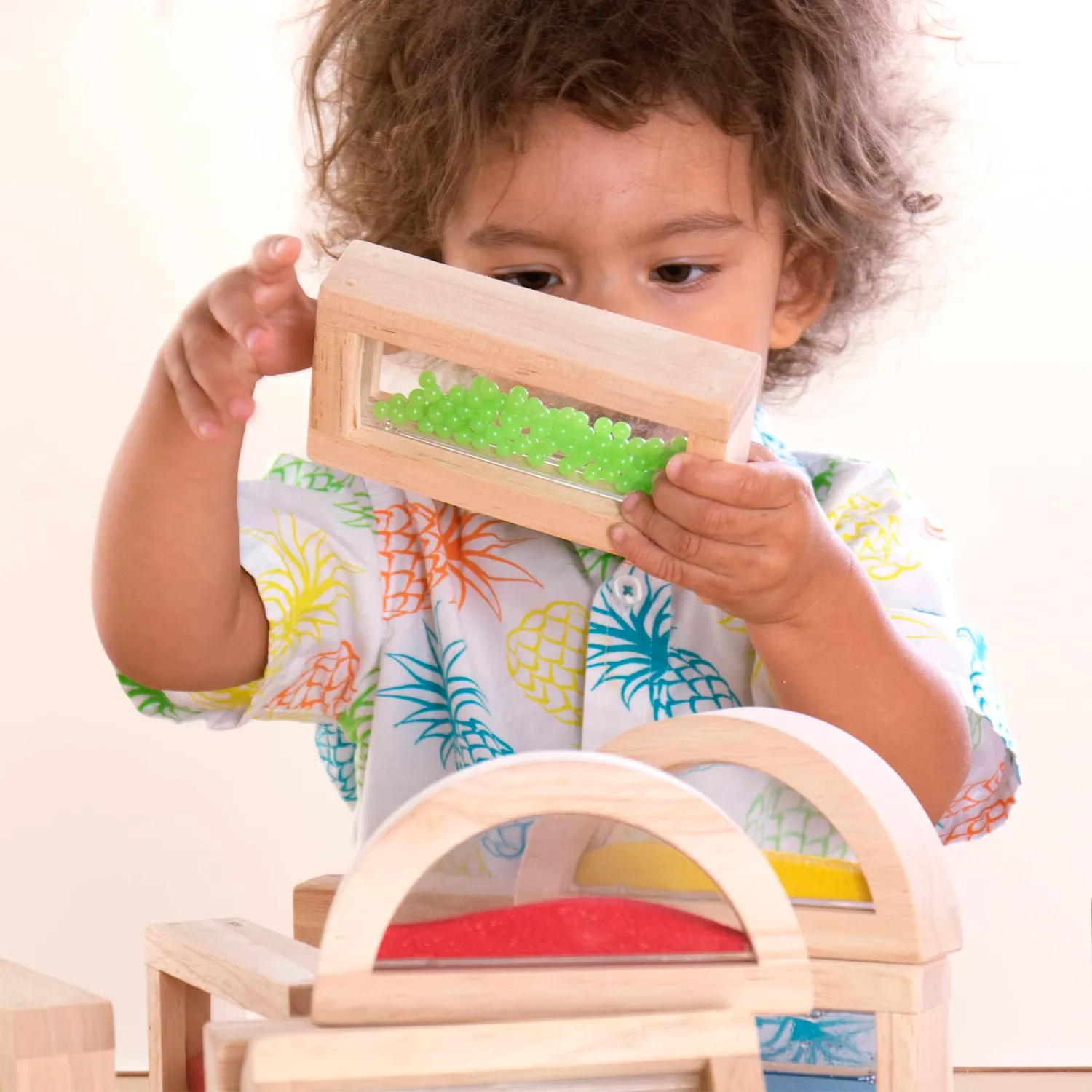 Guidecraft Sensory Rainbow Blocks blokken 18 stuks set