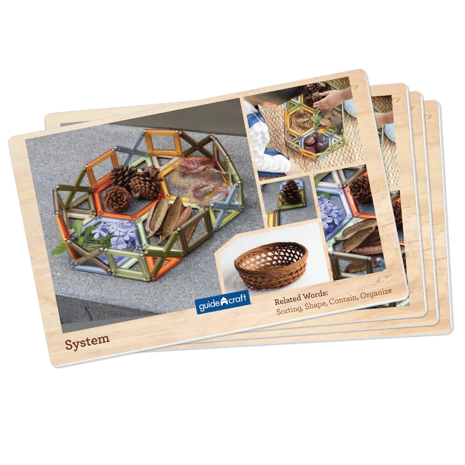 Guidecraft PowerClix Frames Natural magnetisch bouwspeelgoed 74 stuks