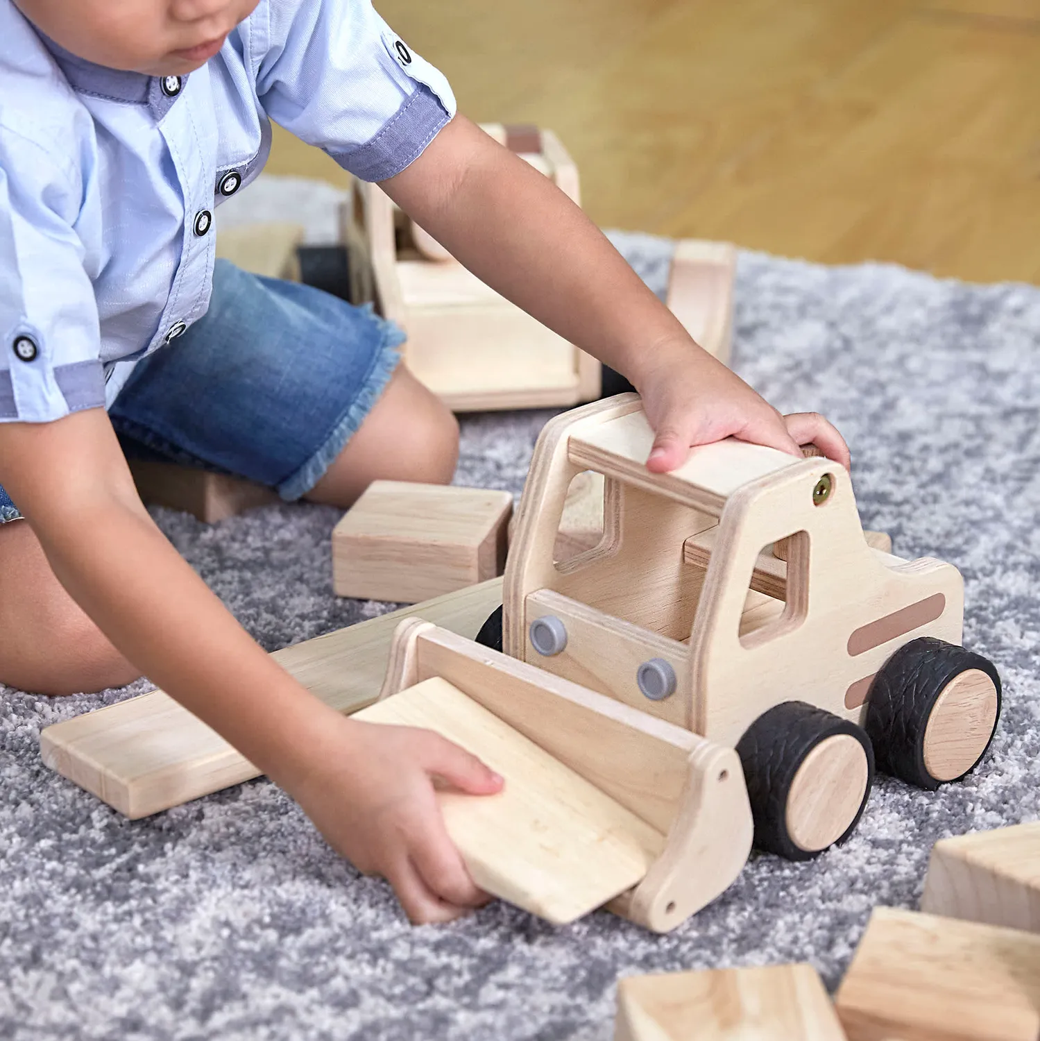 Guidecraft Wooden Front Loader houten shovel berken