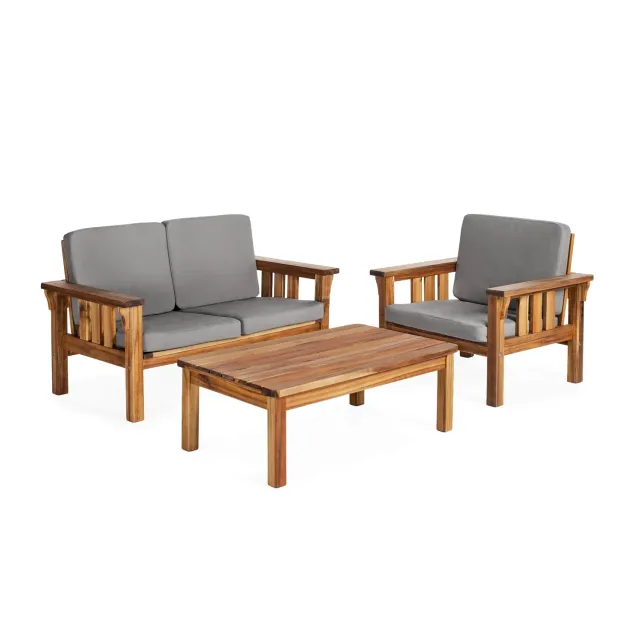 Martha Stewart Kids Outdoor kindertuinset 3-delig acacia