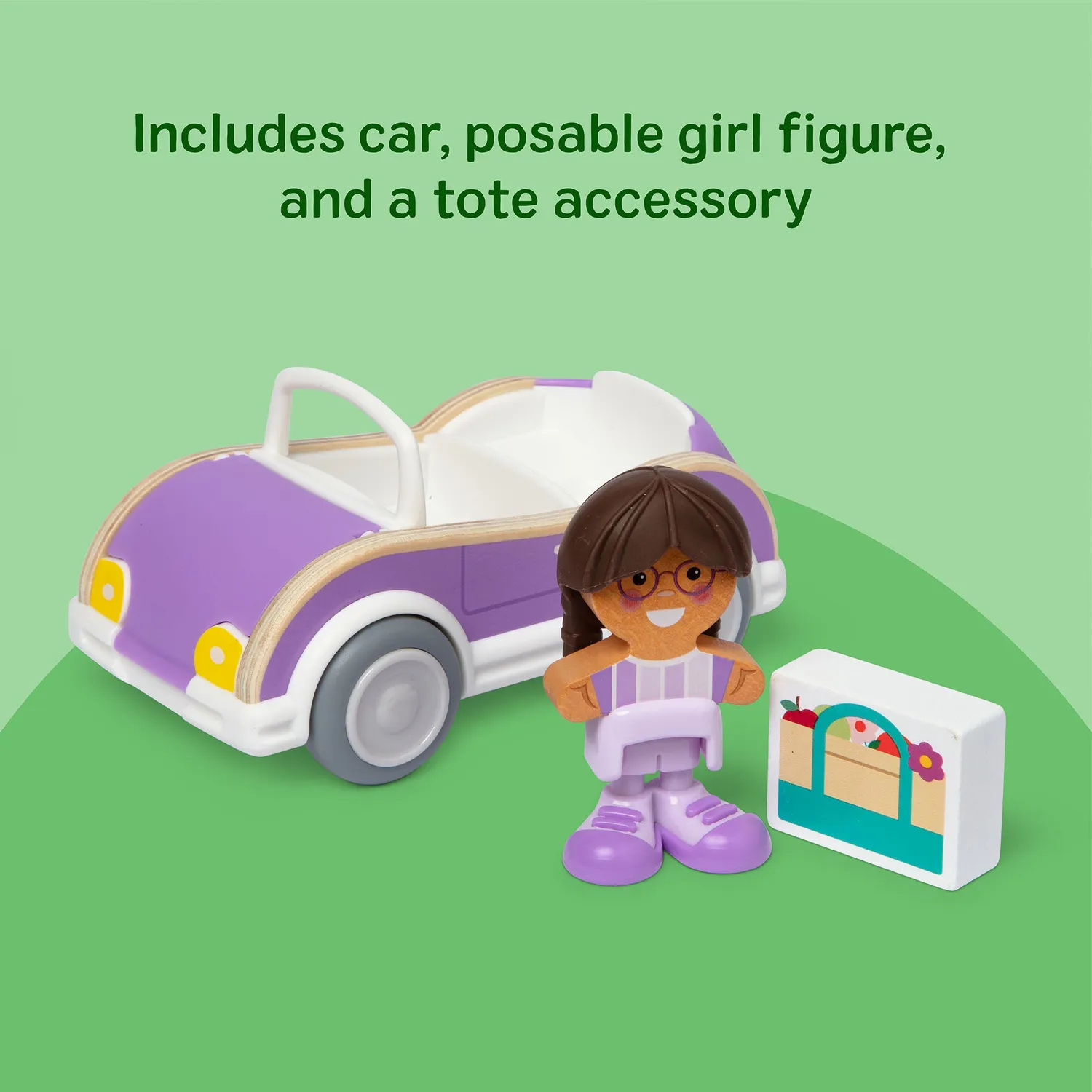 Melissa & Doug Cheery Lane Vehicle & Girl speelset auto