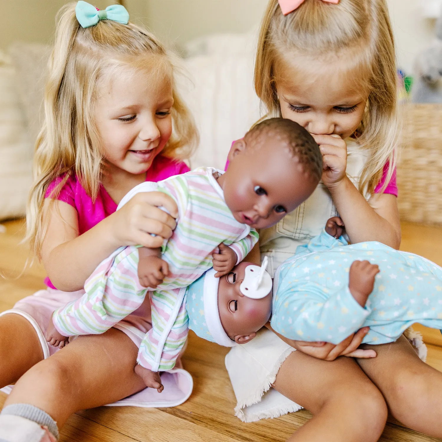 Melissa & Doug Mine to Love Twins Tyler & Taylor poppen 38 cm