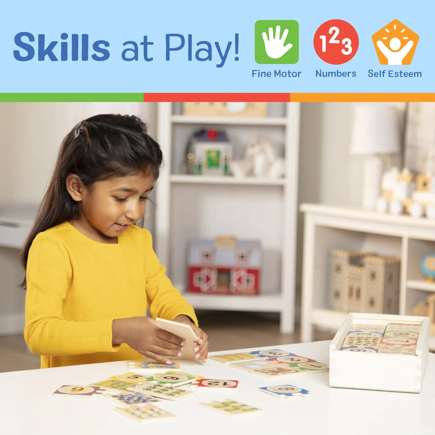 Melissa & Doug Self-Correcting Number Puzzles houten puzzel