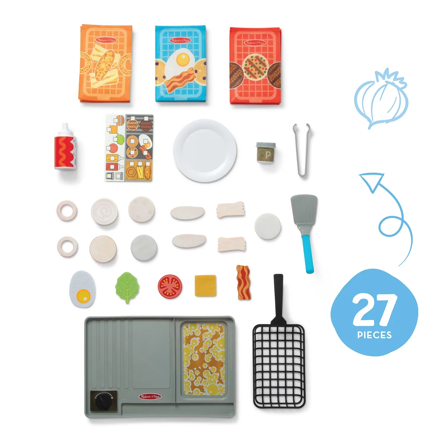 Melissa & Doug Water WOW Flip & Fry grill speelset verkleurend