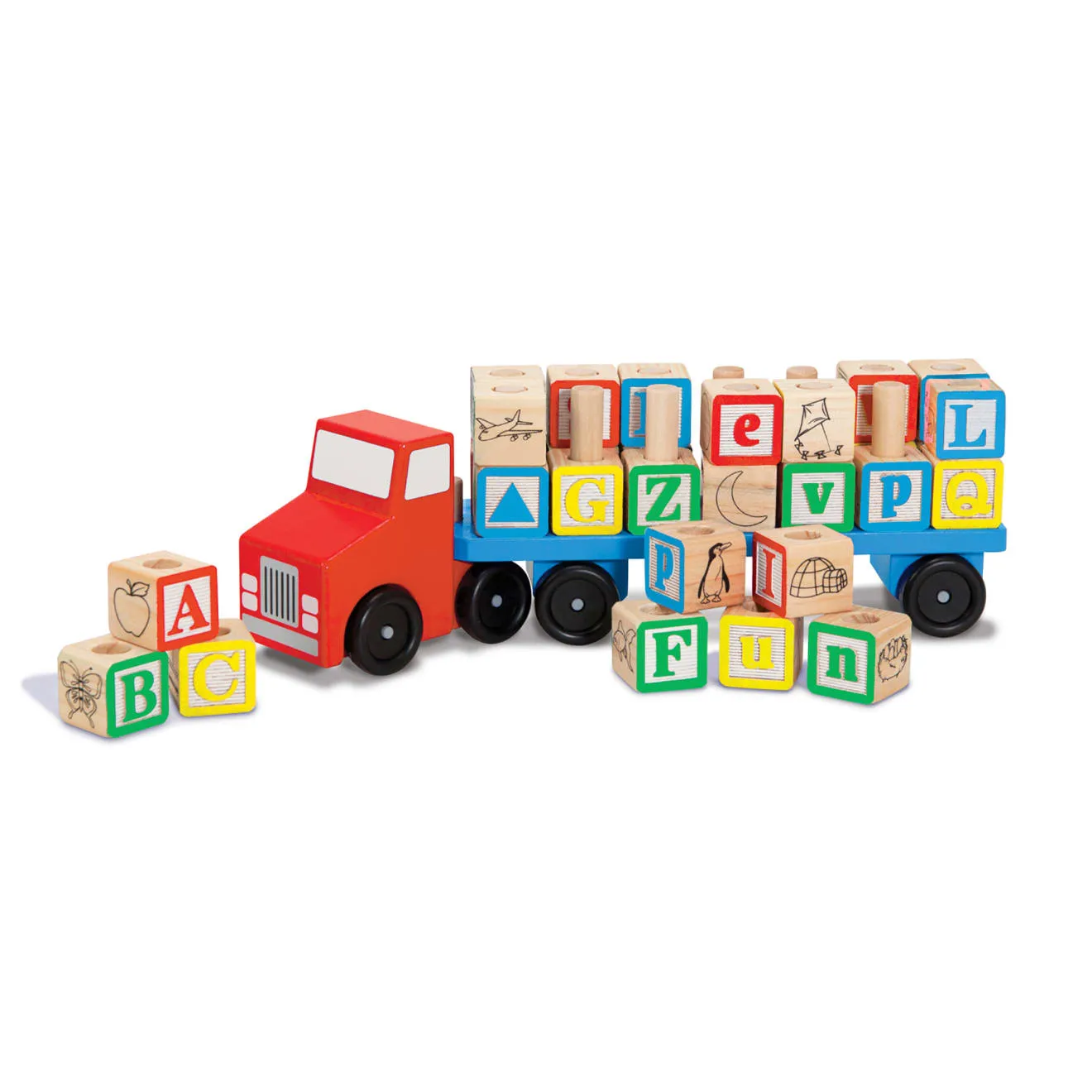 Melissa & Doug Alphabet Truck houten vrachtwagen letters