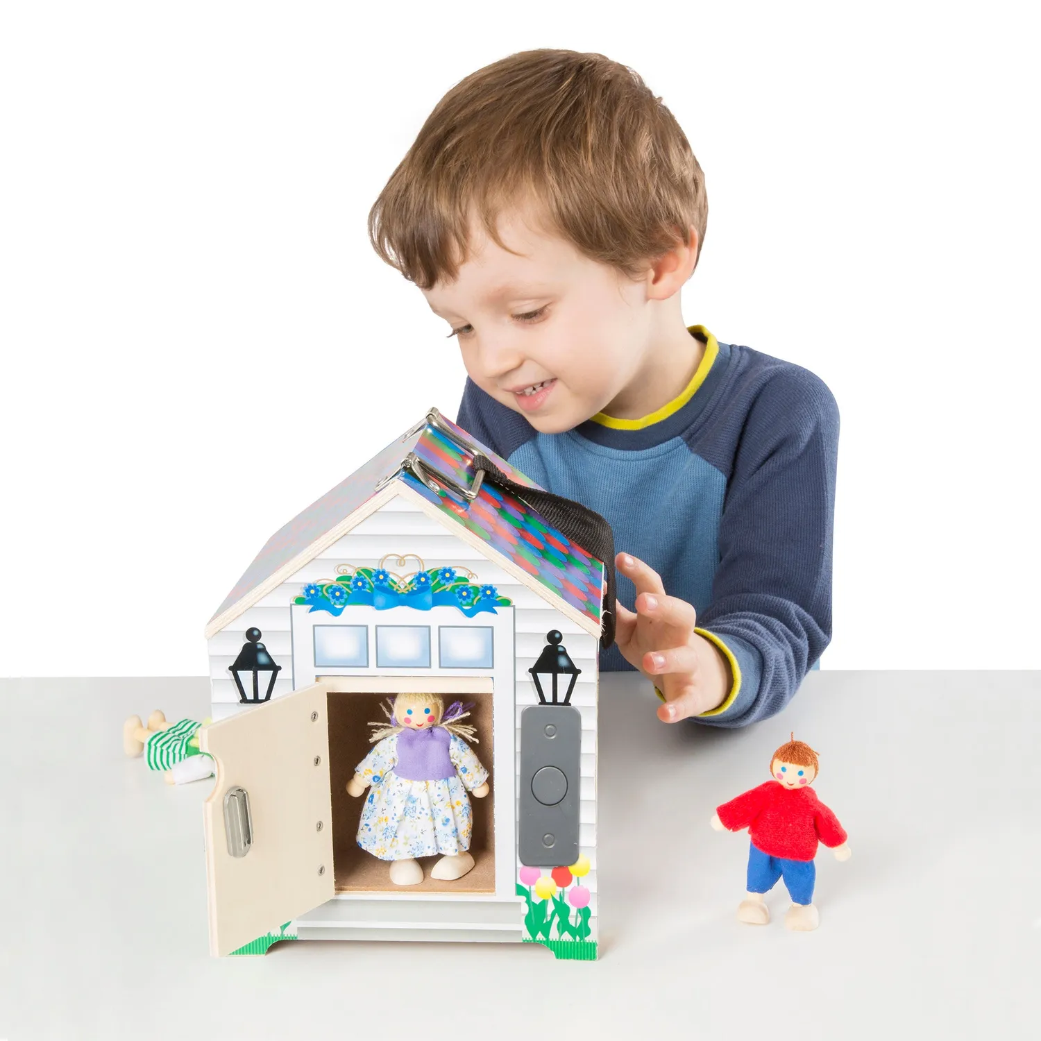 Melissa & Doug Doorbell House houten speelhuis met geluid