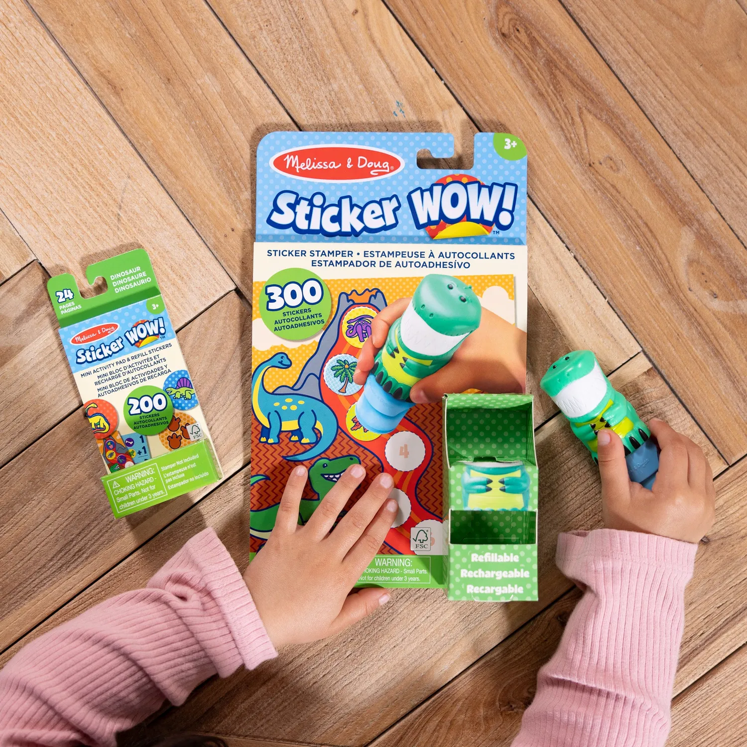 Melissa & Doug Sticker WOW Dinosaur stickerboek met stempel