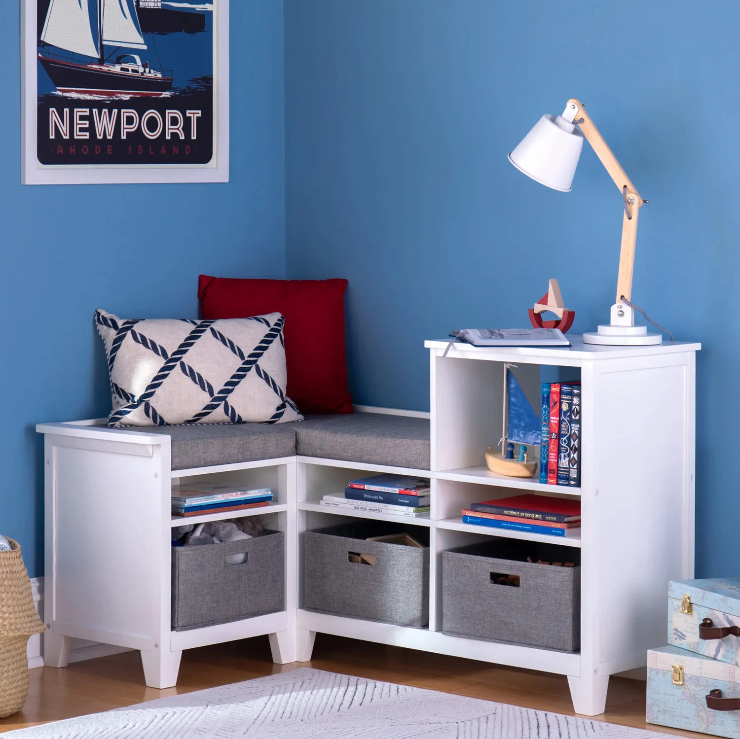 Guidecraft Martha Stewart Kids Corner Nook leeshoek linnenwit