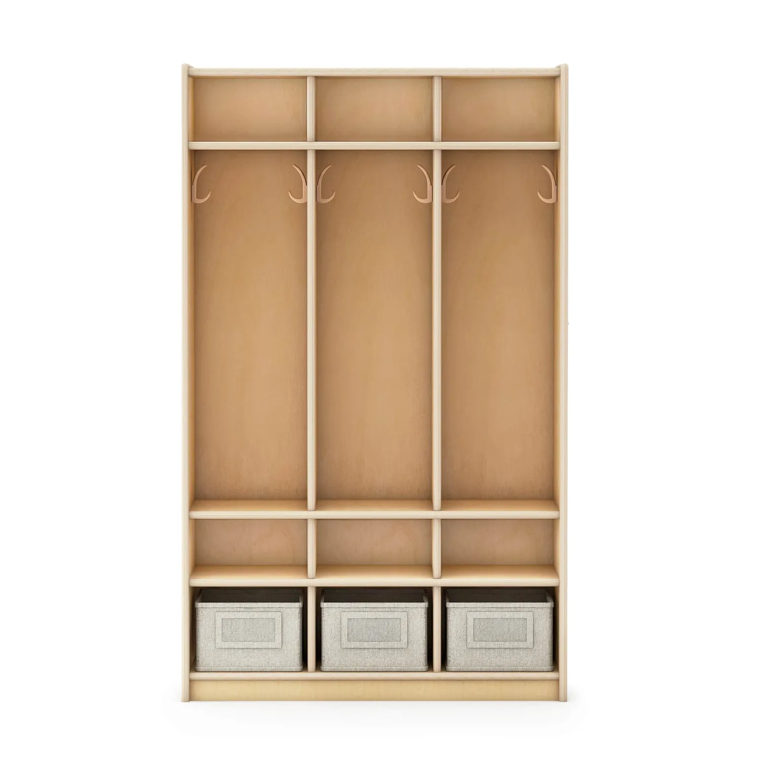 Guidecraft EdQ 3-Section Locker kluisjeskast naturel hout