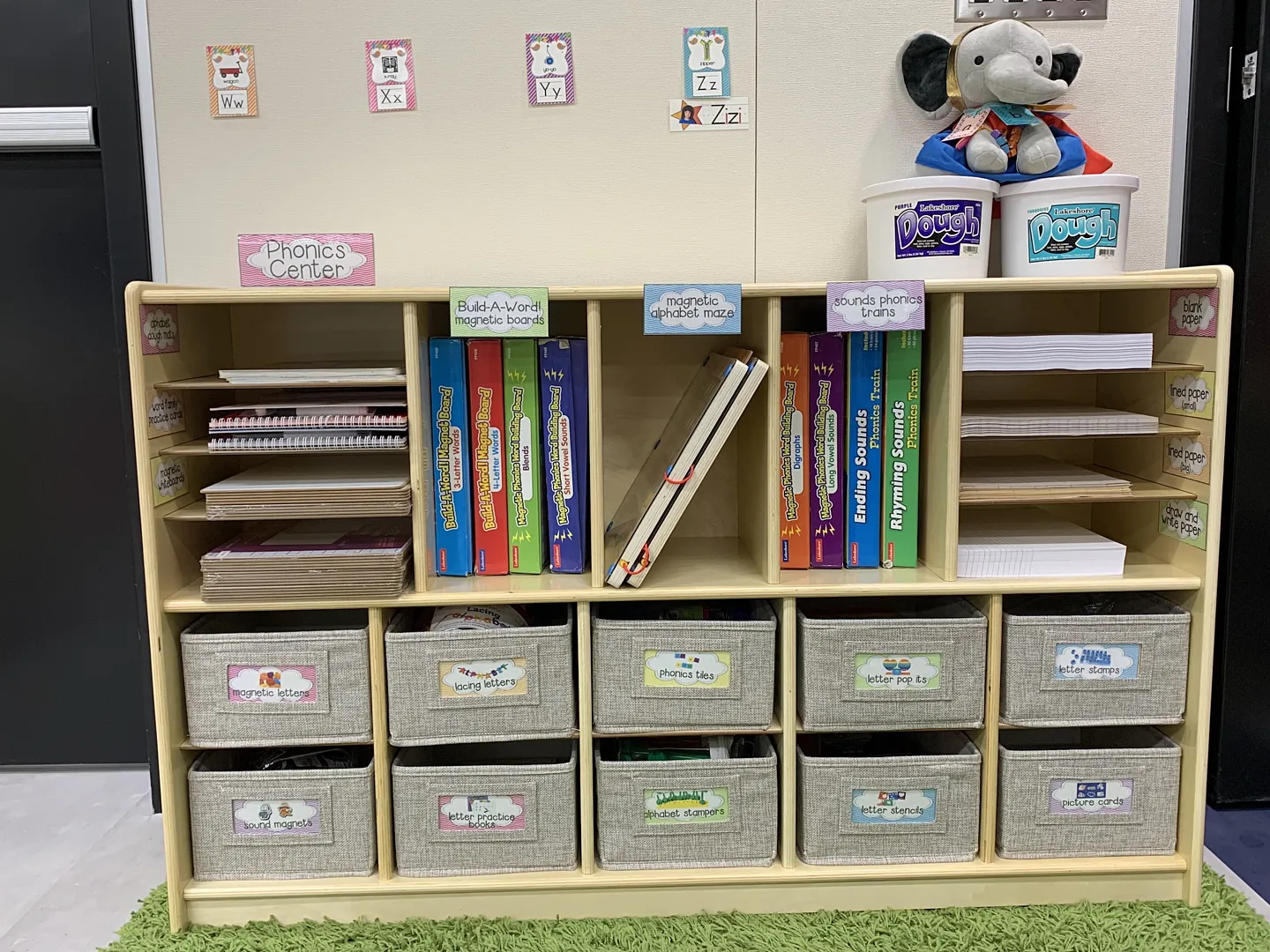 Guidecraft EdQ Shelves and 10 Bin Storage Unit 30" opbergkast 10 bakken