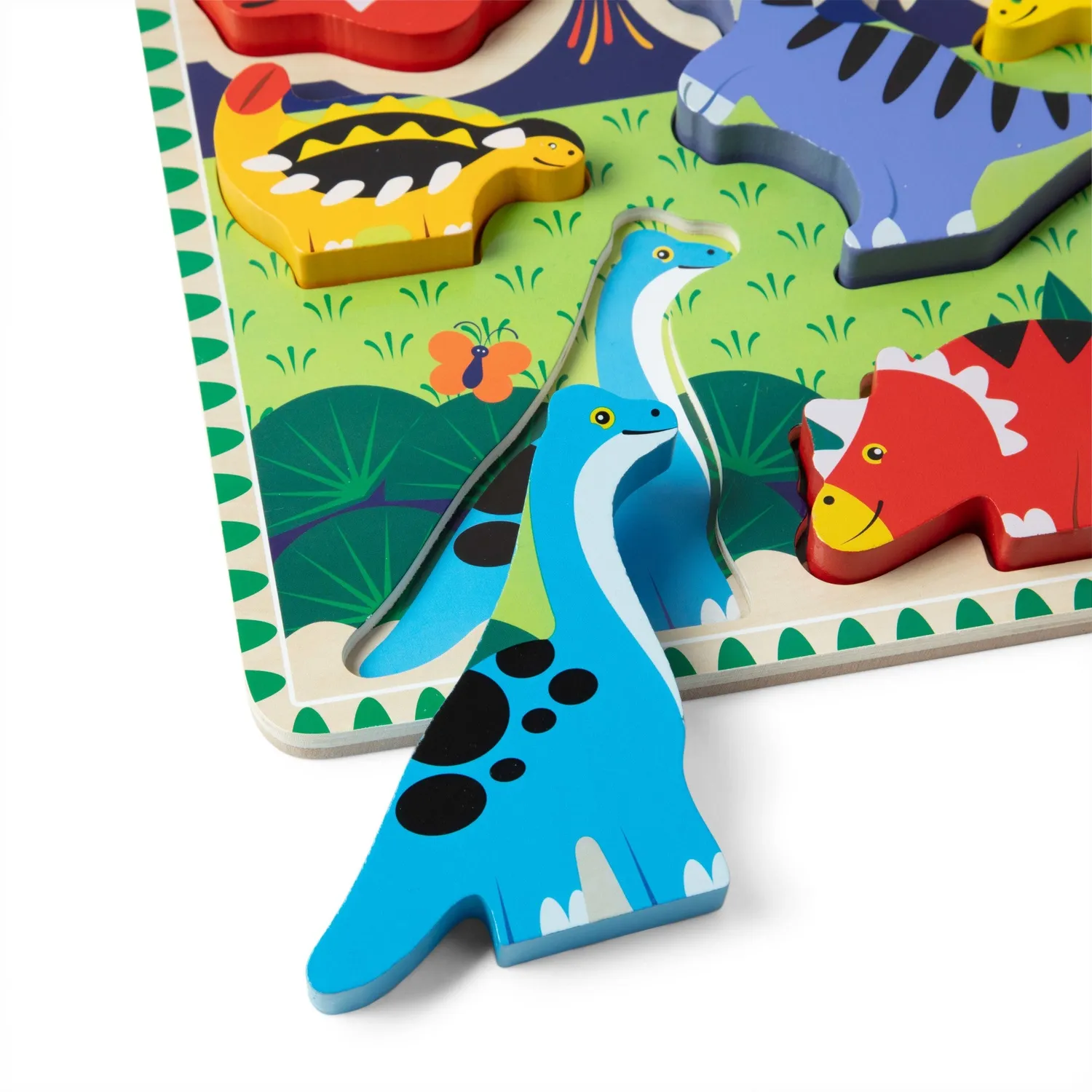 Melissa & Doug Dinosaurs houten puzzel 7 stukjes