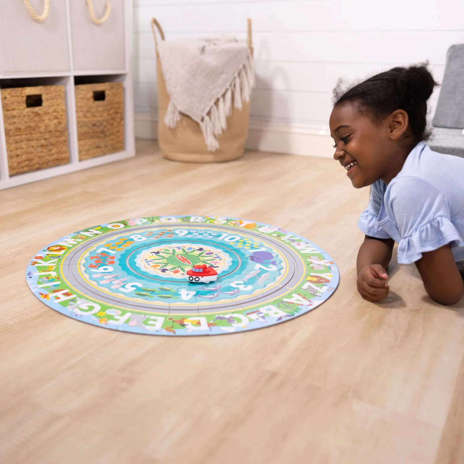 Melissa & Doug Round the Shore Tracks vloerpuzzel 48 stukjes leerzaam