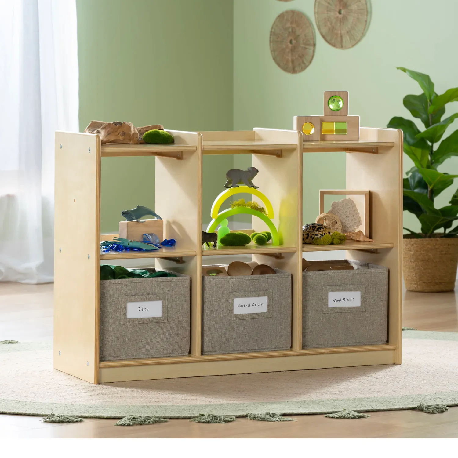 Guidecraft EdQ Curated Storage 2x3 opbergkast naturel