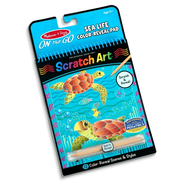 Melissa & Doug On the Go Sea Life krasboek 12 scènes