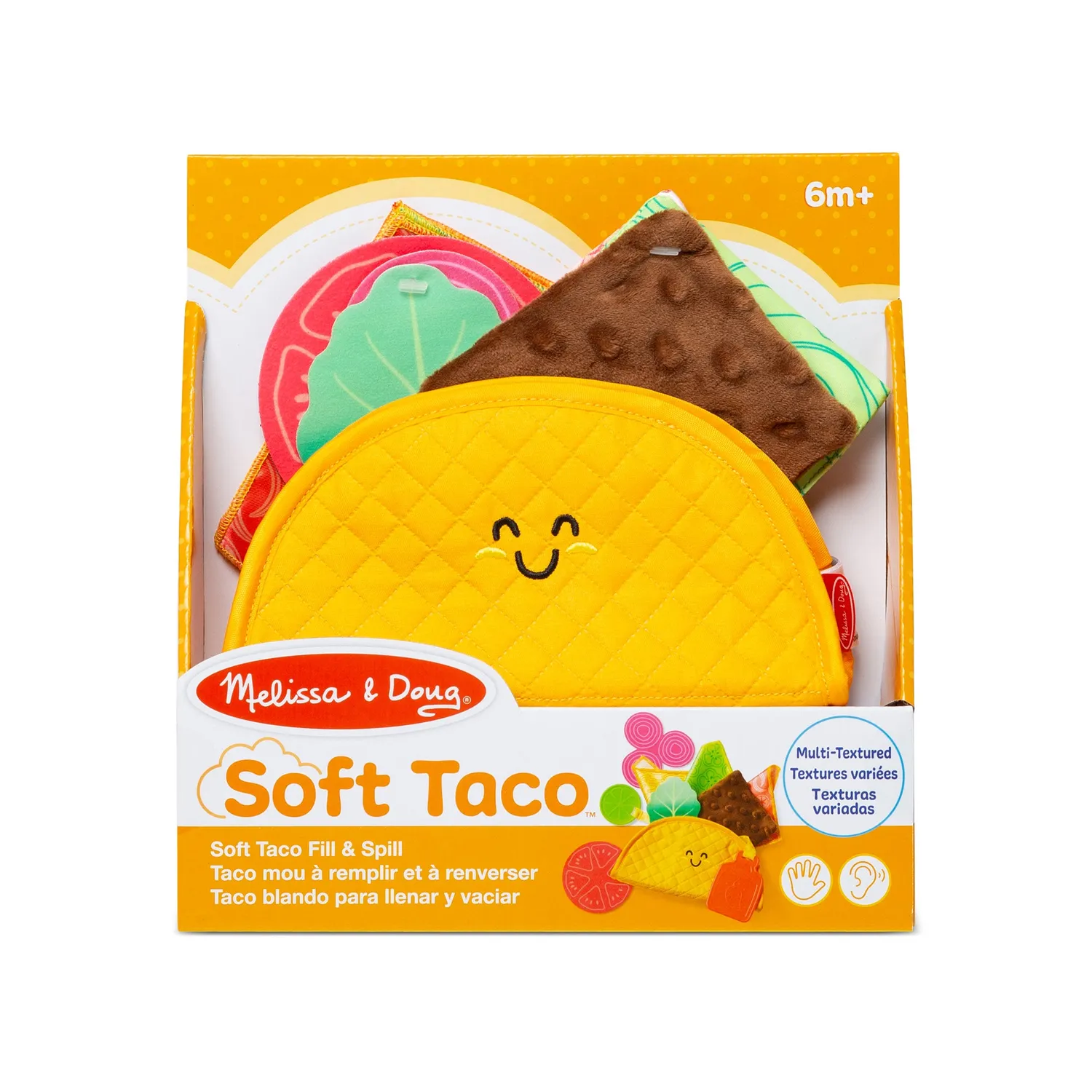 Melissa & Doug Soft Taco babyspeelgoed stof vulling 6 maanden