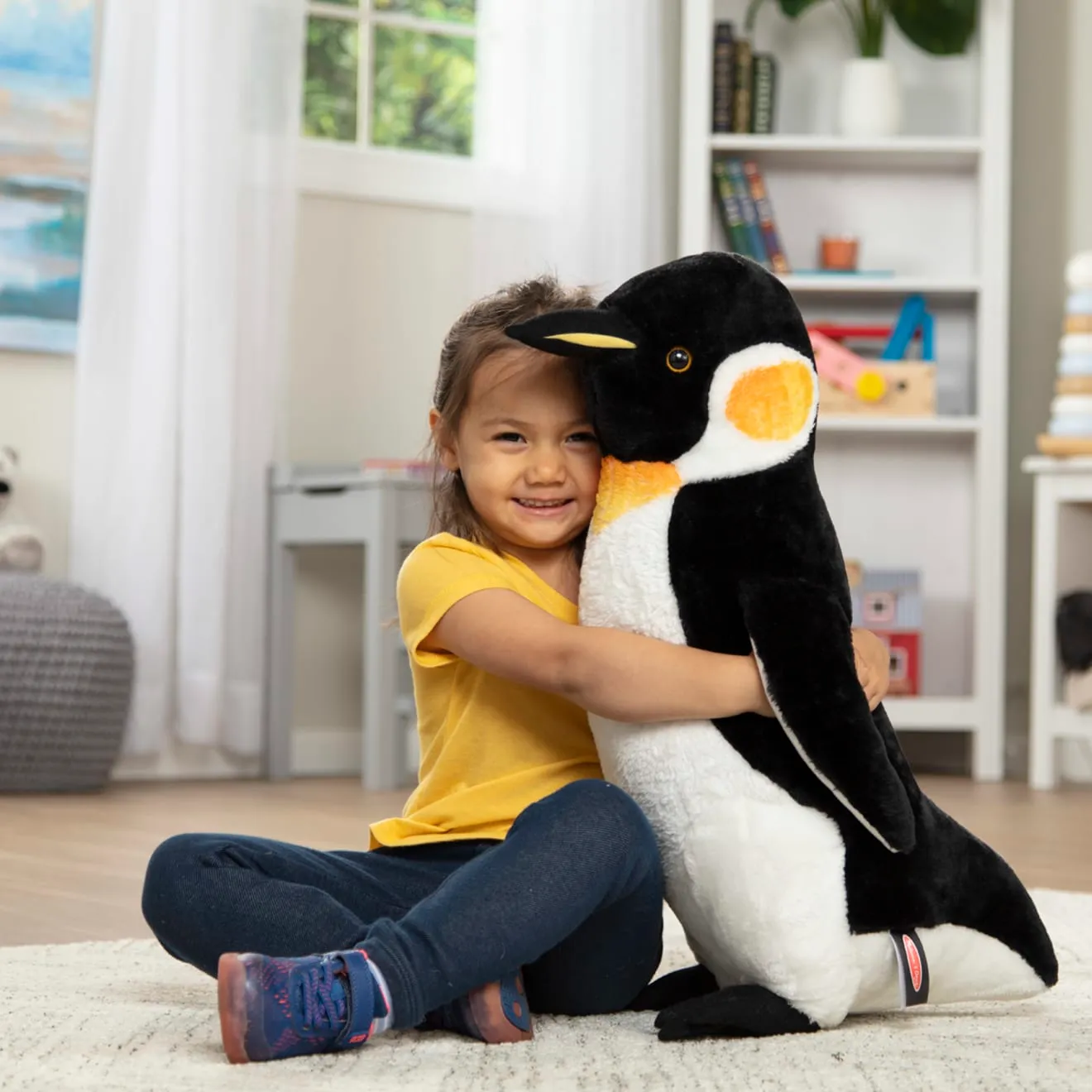 Melissa & Doug Pinguin Knuffel Groot Pluche Zwart