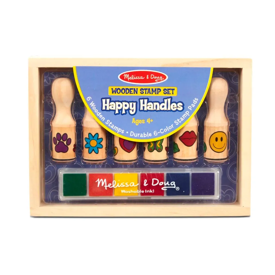 Melissa & Doug Happy Handles stempelset houten 6-delig