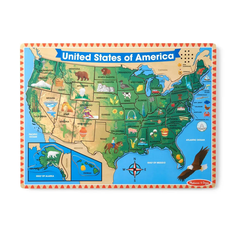 Melissa & Doug USA Geluidspuzzel Hout 40 stukjes
