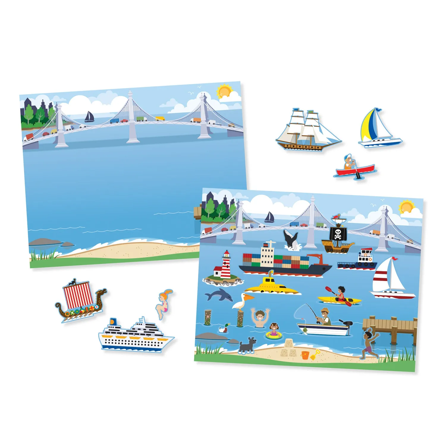 Melissa & Doug Reusable Sticker Pad Vehicles stickerboek voertuigen