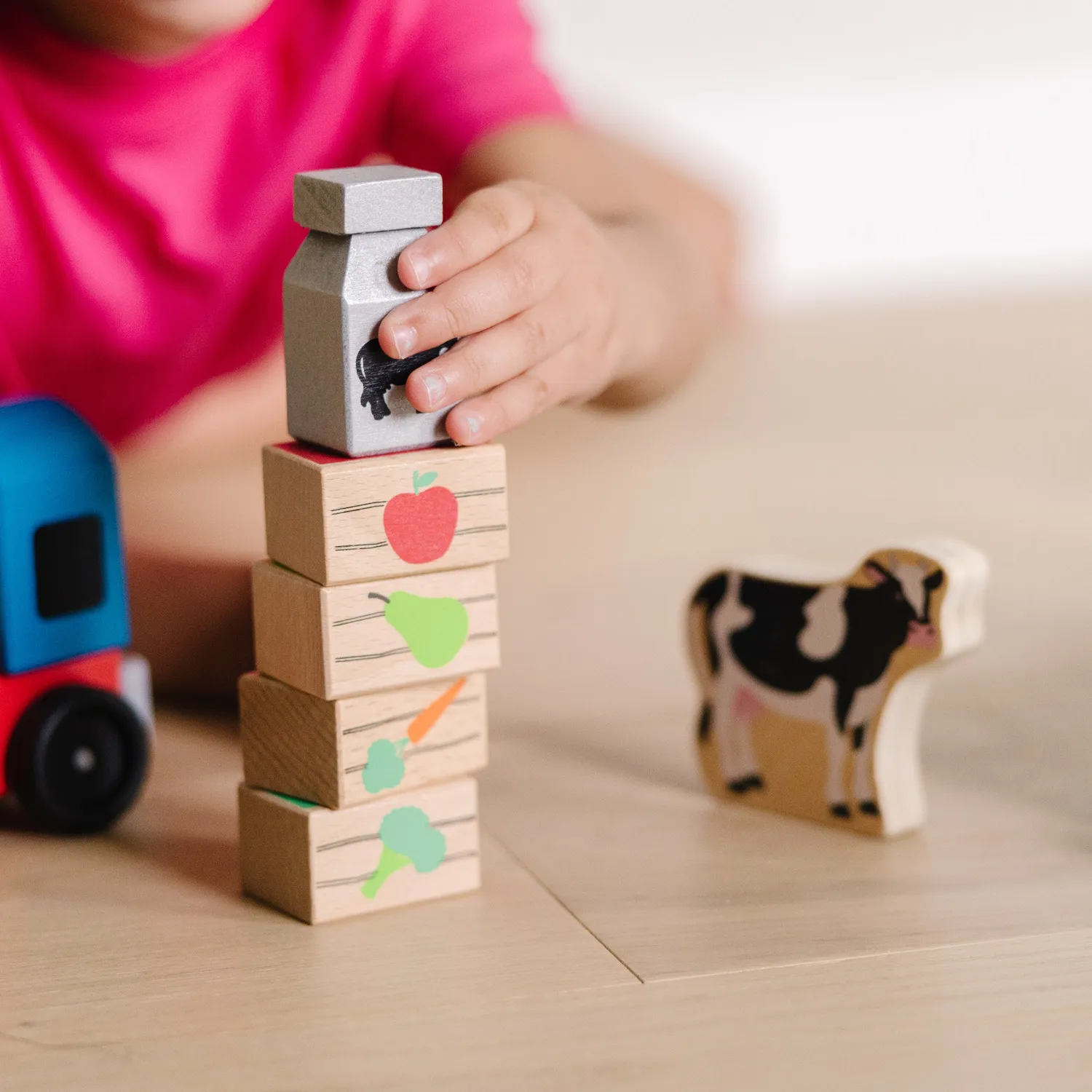 Melissa & Doug houten boerderijtrein speelgoedtrein