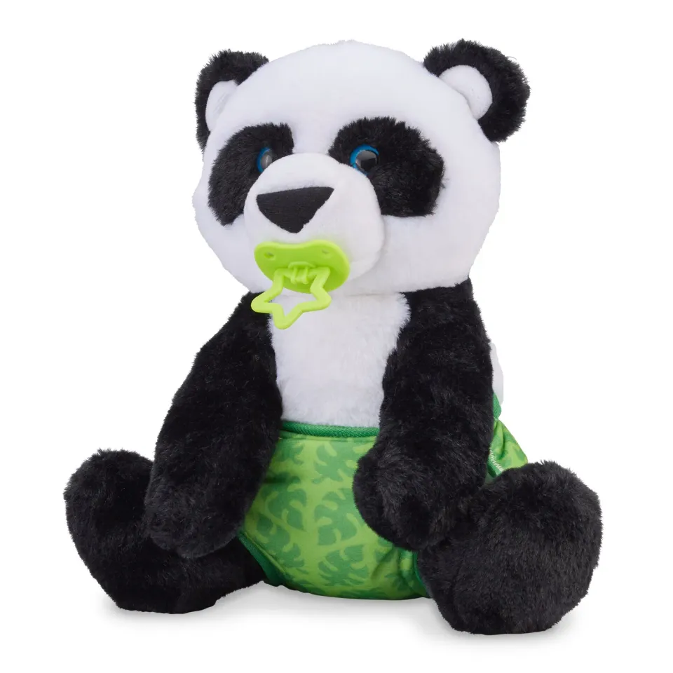Melissa & Doug Baby Panda Knuffel 28 cm met fles