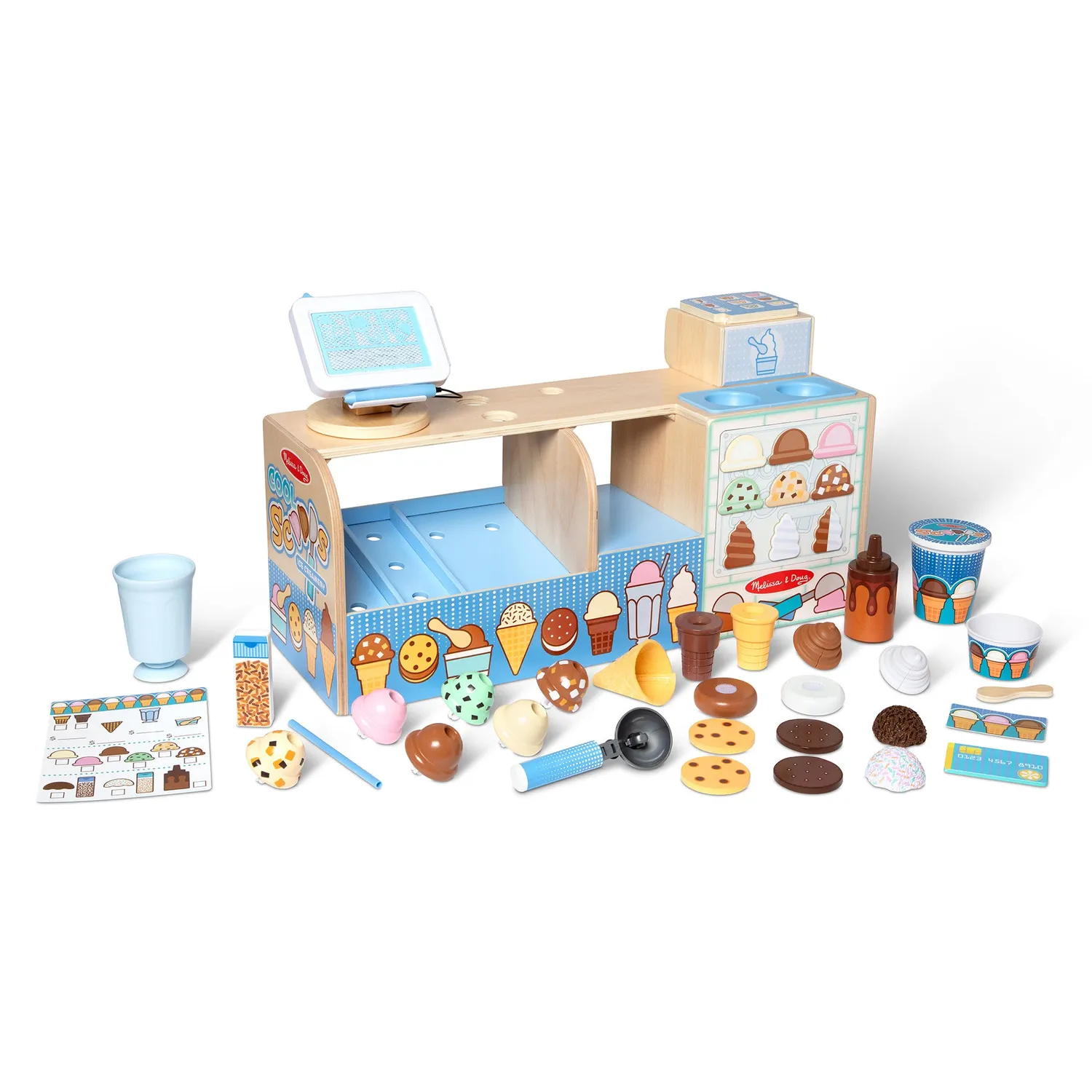 Melissa & Doug Cool Scoops ijssalon 42-delig hout