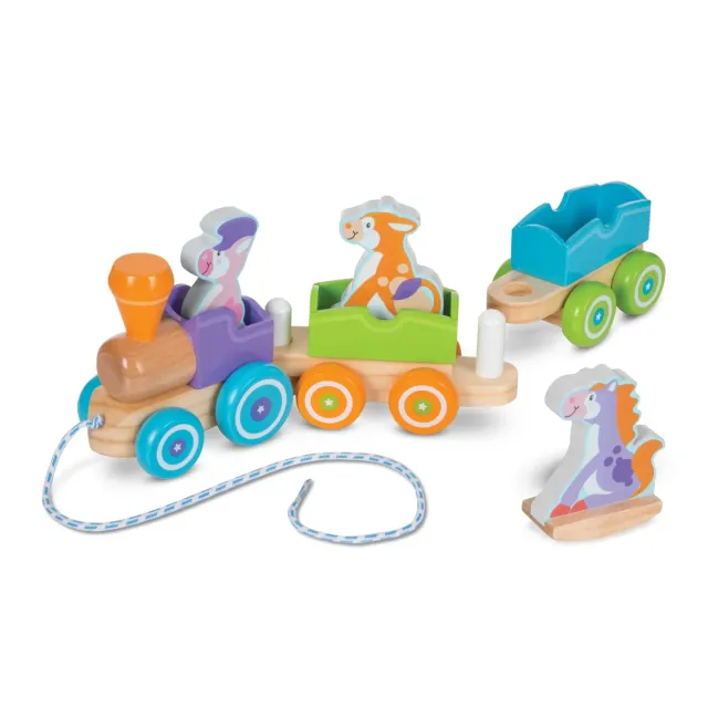 Melissa & Doug First Play Farm treintje hout 18 mnd+