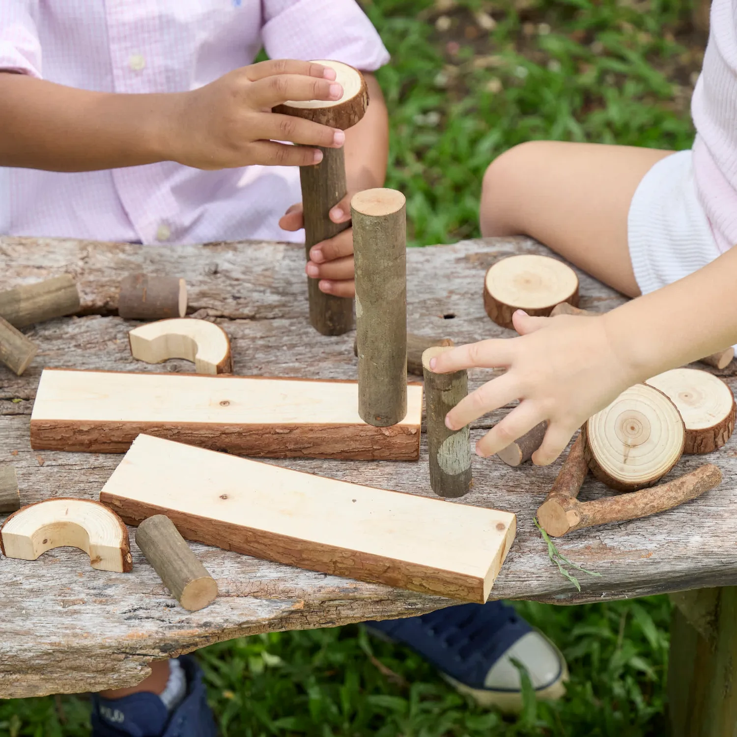 Guidecraft Branch Blocks houten bouwblokken 36 stuks schors