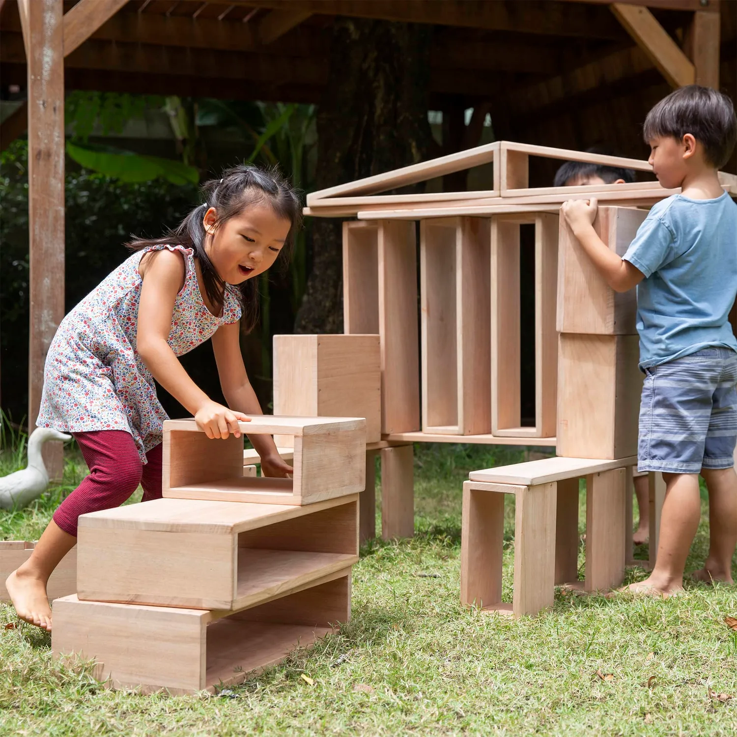 Guidecraft Outdoor Hollow Blocks bouwblokken 25-delig hout