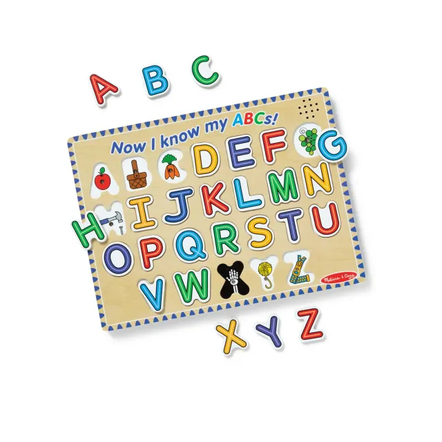 Melissa & Doug Alphabet Sound Puzzel houten 26 stukjes met geluid