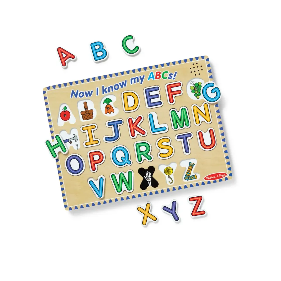 Melissa & Doug Alphabet Sound Puzzel houten 26 stukjes met geluid