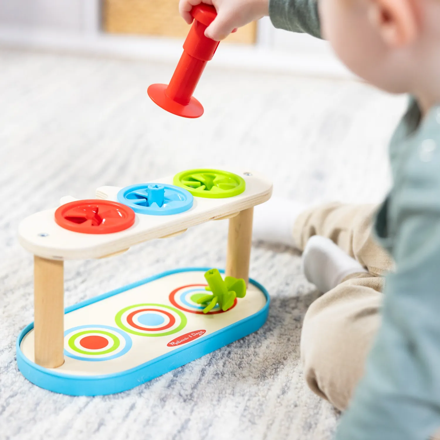 Melissa & Doug Match & Push houten tolletjes 3 stuks peuter