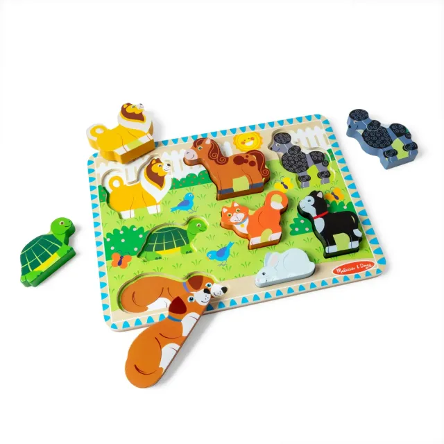 Melissa & Doug Pets houten puzzel 8 stukjes dieren 2+ jaar