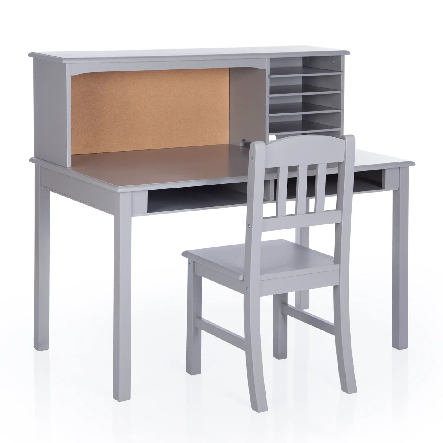 Guidecraft Media Desk bureau met stoel navy hout groot werkblad