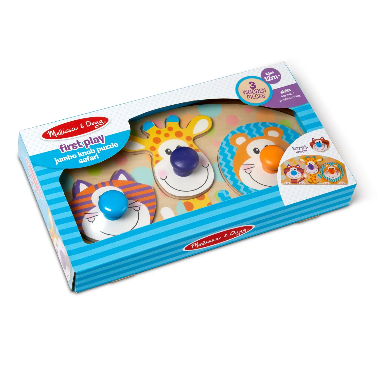 Melissa & Doug Safari houten puzzel 3 stukjes