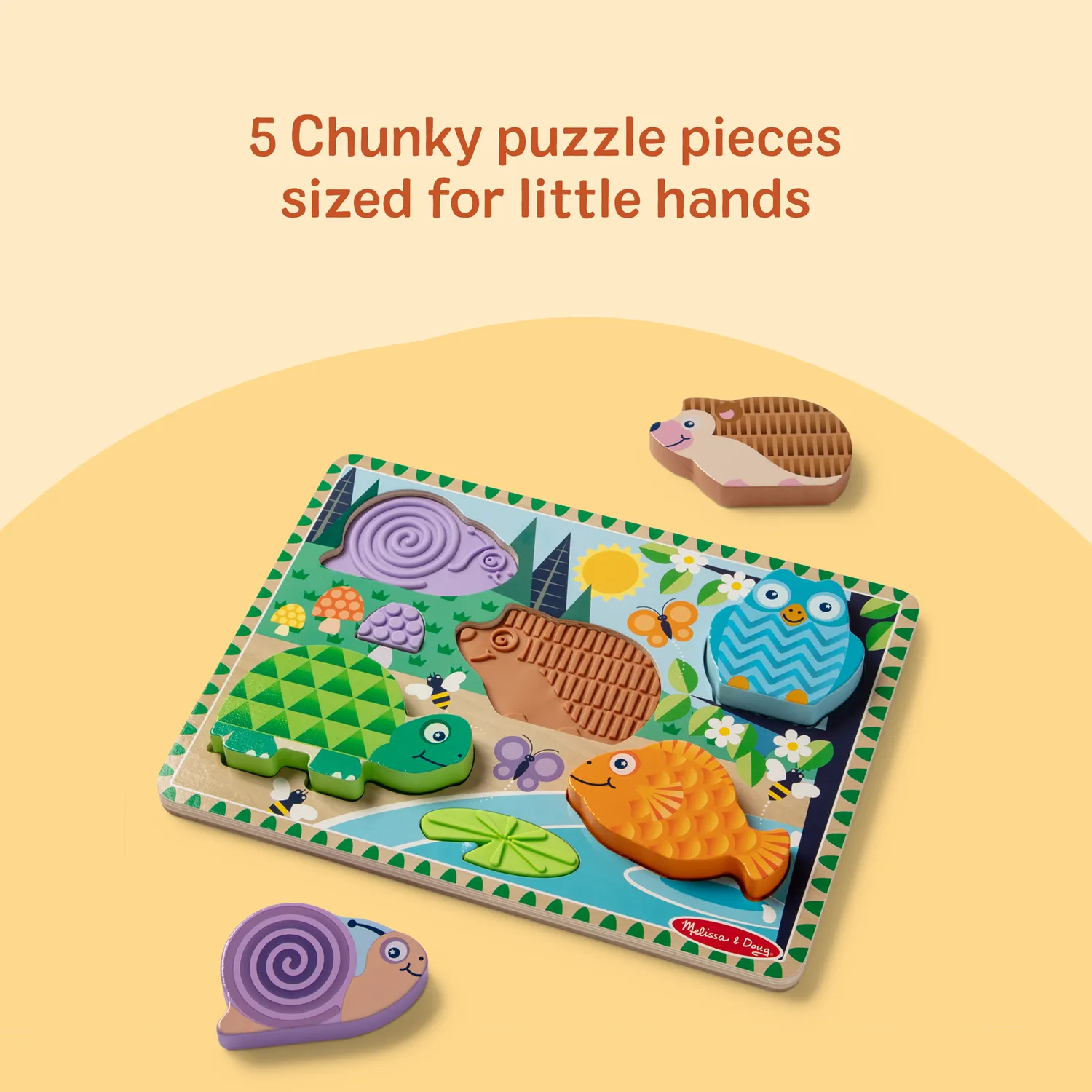 Melissa & Doug Forest Friends Voelpuzzel Hout 5-delig