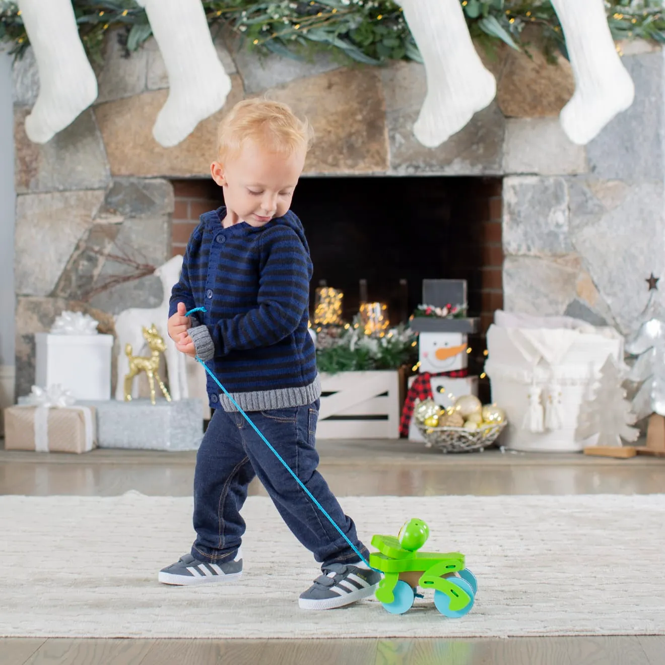 Melissa & Doug First Play Frolicking Frog trekspeeltje houten
