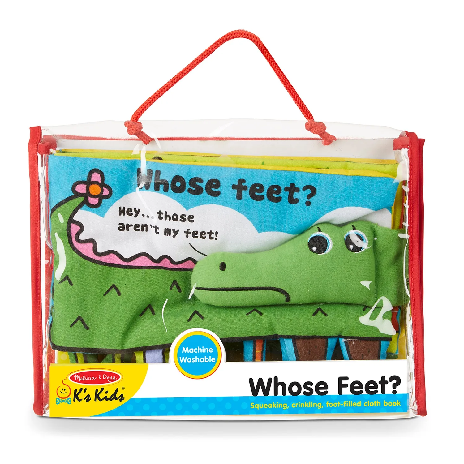 Melissa & Doug Whose Feet stoffen boekje baby 0-12 maanden