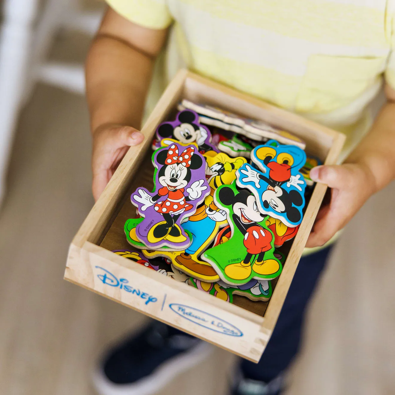 Melissa & Doug Mickey Mouse houten magneten 20 stuks magneetspel
